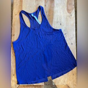 Lululemon navy blue tank top split back great condition size 12